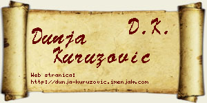 Dunja Kuruzović vizit kartica
